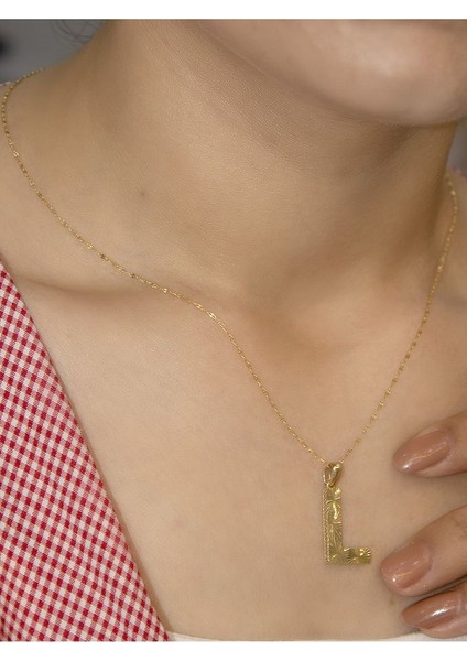 ZEYNEPLİ GOLD 14 Ayar Altın Büyük Füzyon L Harfli Kolye fiyatları
