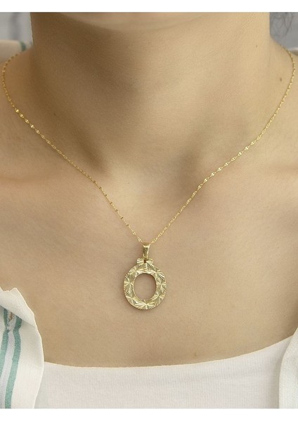 ZEYNEPLİ GOLD 14 Ayar Altın Büyük Füzyon Ö Harfli Kolye fırsatları