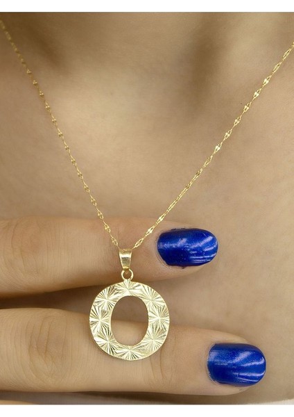 ZEYNEPLİ GOLD 14 Ayar Altın Press Füzyon O Harfli Kolye fiyatları