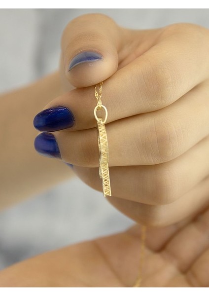 ZEYNEPLİ GOLD 14 Ayar Altın Büyük Füzyon R Harfli Kolye indirimleri