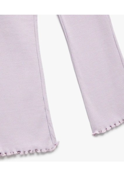 Beli Lastikli Pamuklu Kaşkorse Ispanyol Paça Lila Kız Bebek Tayt 6WMG40065AK modelleri