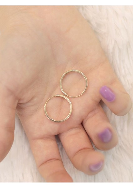 14 Ayar Altın M Soft Halka Küpe modelleri