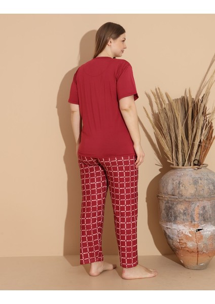 Milan Kadın Kısa Kol Battal Pijama Takımı 20143 fiyatları
