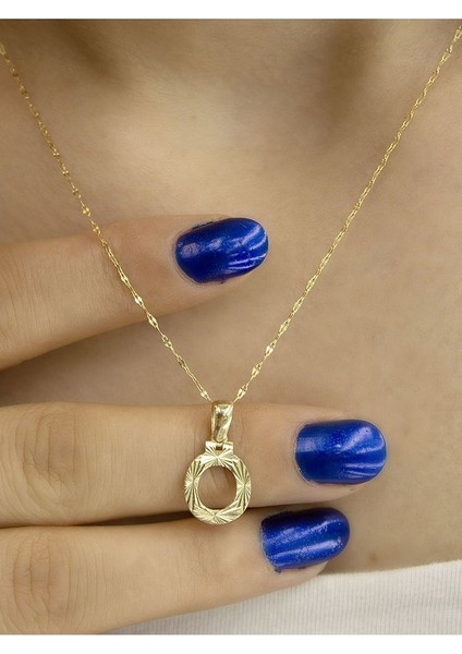 ZEYNEPLİ GOLD 14 Ayar Altın Küçük Füzyon Ö Harfli Kolye modelleri