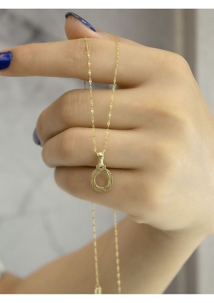 ZEYNEPLİ GOLD 14 Ayar Altın Küçük Füzyon Ö Harfli Kolye fırsatları