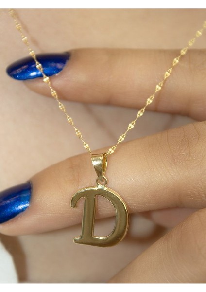 ZEYNEPLİ GOLD 14 Ayar Altın Şirin D Harfli Kolye modelleri