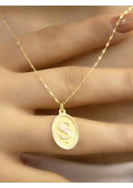 14 Ayar Altın Ş Harfli Kolye fırsatları