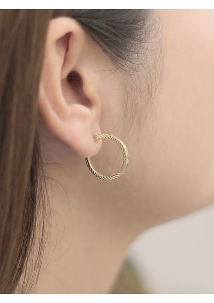 14 Ayar Altın Ilizyon Halka Küpe fiyatları