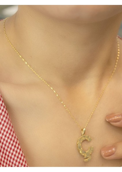 14 Ayar Altın Füzyon Ç Harfli Kolye fiyatları