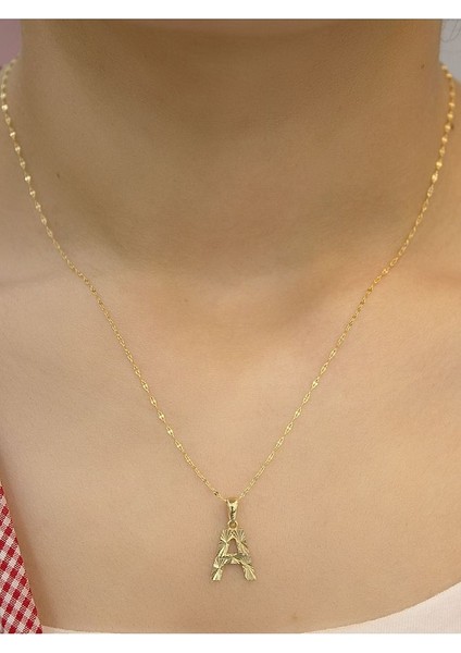 ZEYNEPLİ GOLD 14 Ayar Altın Küçük Füzyon A Harfli Kolye fiyatları