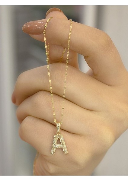 ZEYNEPLİ GOLD 14 Ayar Altın Küçük Füzyon A Harfli Kolye fırsatları