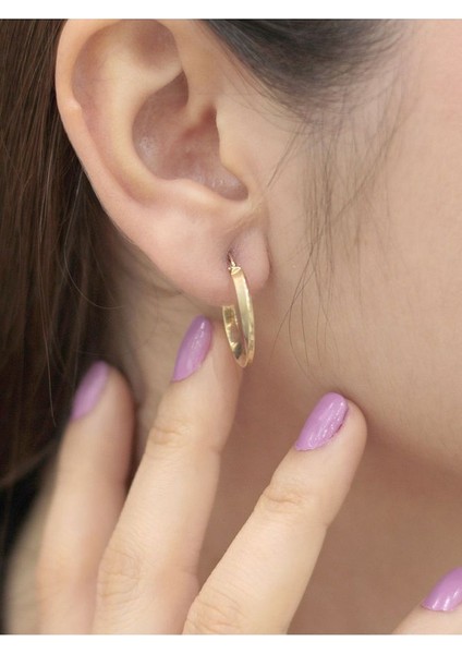 14 Ayar Altın Sarmal Soft Küpe