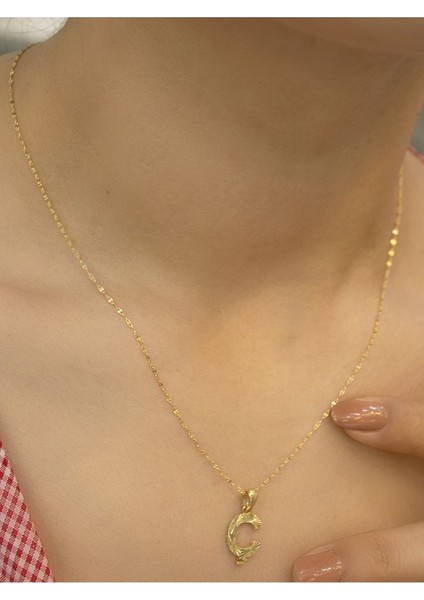 ZEYNEPLİ GOLD 14 Ayar Altın Küçük Füzyon Ç Harfli Kolye fırsatları