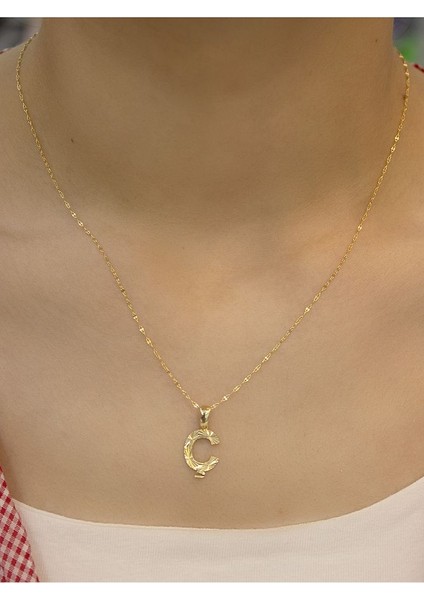 ZEYNEPLİ GOLD 14 Ayar Altın Küçük Füzyon Ç Harfli Kolye fiyatları
