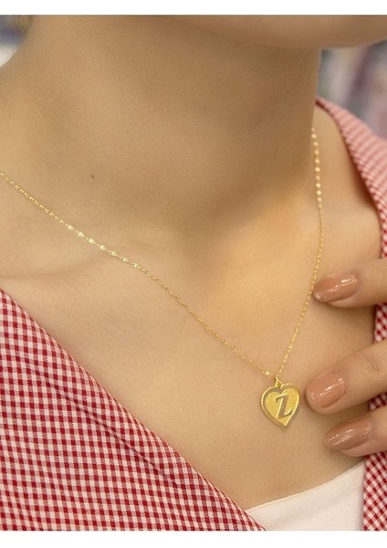 14 Ayar Kalpli Z Harfli Kolye fırsatları