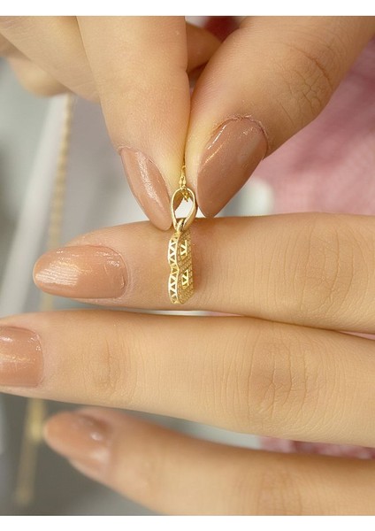 ZEYNEPLİ GOLD 14 Ayar Altın Küçük Füzyon B Harfli Kolye indirimleri