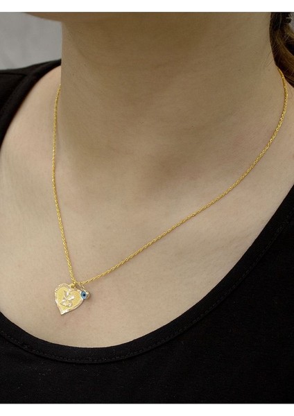 14 Ayar Altın Kalpli B Harfli Kolye fırsatları