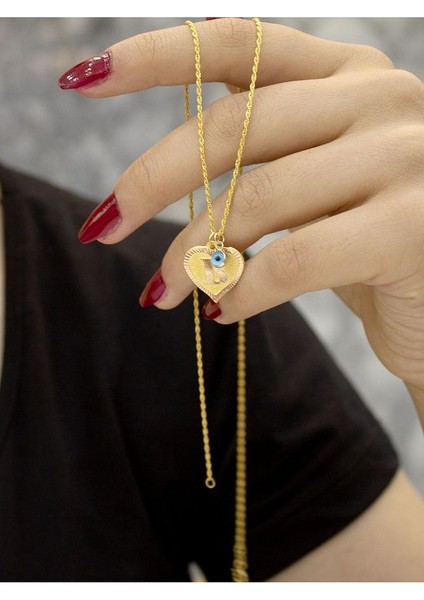 14 Ayar Altın Kalpli B Harfli Kolye indirimleri