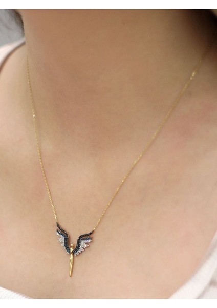 14 Ayar Altın Taşlı Melek Kolye fiyatları