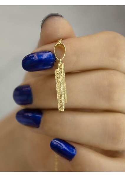 ZEYNEPLİ GOLD 14 Ayar Altın Büyük Füzyon N Harfli Kolye indirimleri