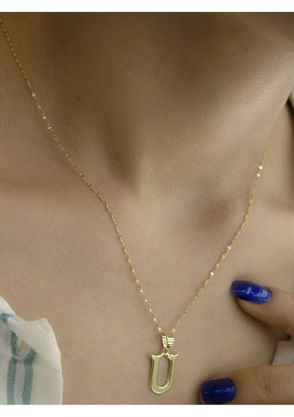 ZEYNEPLİ GOLD 14 Ayar Altın Şirin U Harfli Kolye fiyatları