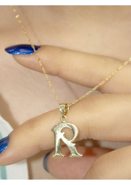 ZEYNEPLİ GOLD 14 Ayar Altın Şirin R Harfli Kolye fırsatları