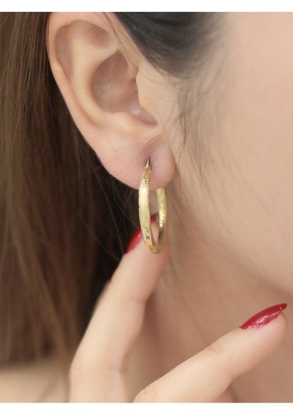 14 Ayar Altın Duzzle Küpe