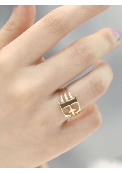 ZEYNEPLİ GOLD 14 Ayar Altın Kaburga E Harfli Yüzük fiyatları