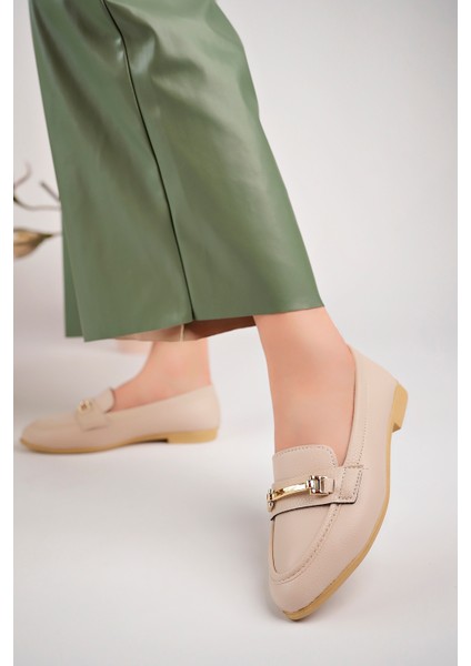 Kadın Loafer Babet Ayakkabı Hafif Taban Ortopedik Suni Deri Düz Taban Casual Tokalı fiyatları