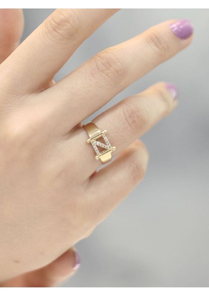 14 Ayar Altın Küçük Z Harfli Taşlı Yüzük fiyatları