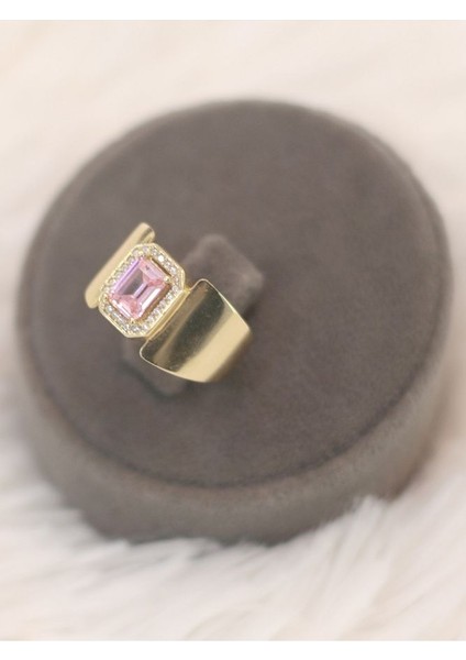14 Ayar Altın Splandor Pembe Baget Yüzük fırsatları