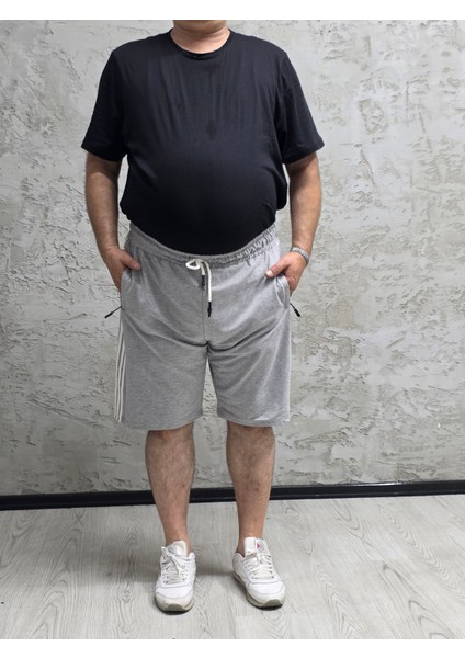 2245-BATTAL Beden 2 Iplik Şeritli Şort