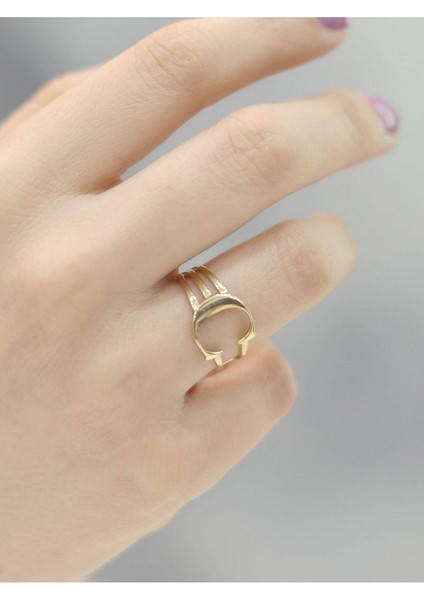 ZEYNEPLİ GOLD 14 Ayar Altın Kaburga C Harfli Yüzük fiyatları