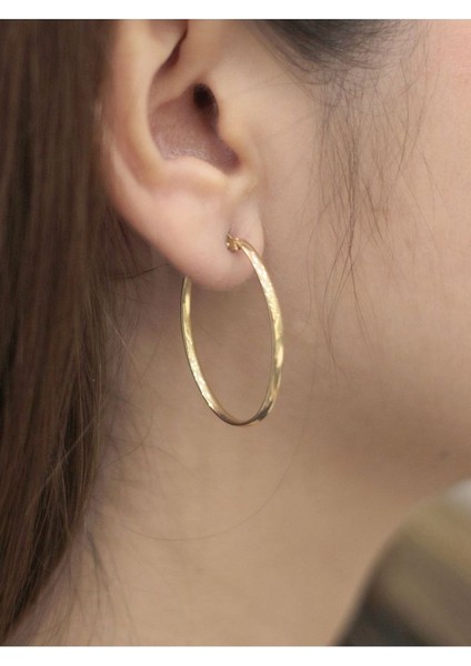 14 Ayar Altın Ortaboy Elips Küpe fiyatları