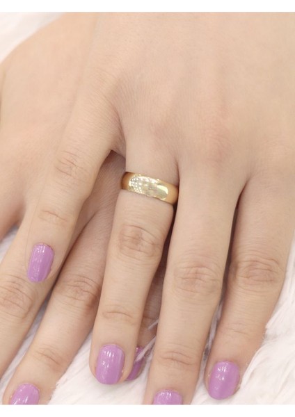 14 Ayar Altın 6mm Alyans Yüzük