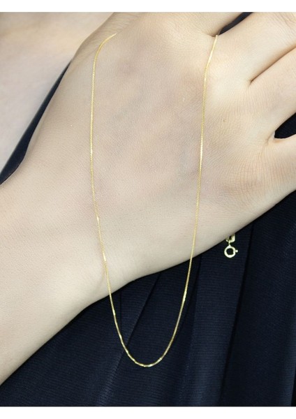 14 Ayar Altın Ince Küp Zincir Kolye fırsatları