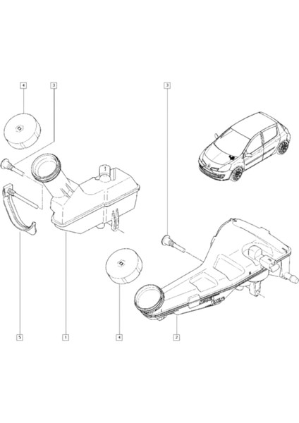 Renault Fren Hıdrolık Rezervuar Kapagı Clıo Iıı Modus