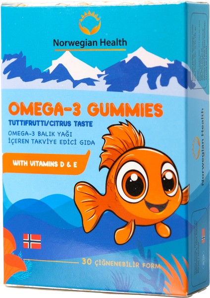 Çocuk Omega 3 Ciğnenebilir Gummies 30 Kapsül indirimleri