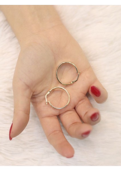 14 Ayar Altın Orta Boy Kartier Küpe fırsatları