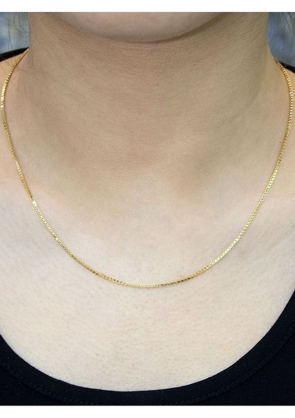 14 Ayar Altın Zarif Küp Zincir Kolye modelleri