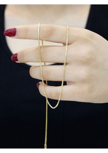 14 Ayar Altın Zarif Küp Zincir Kolye fırsatları