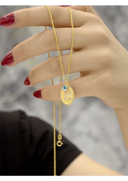 14 Ayar Altın B Harfli Kolye