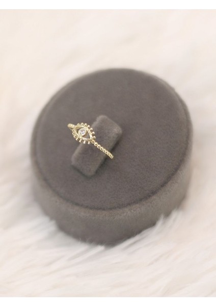 14 Ayar Altın Melek Gözü Yüzük modelleri