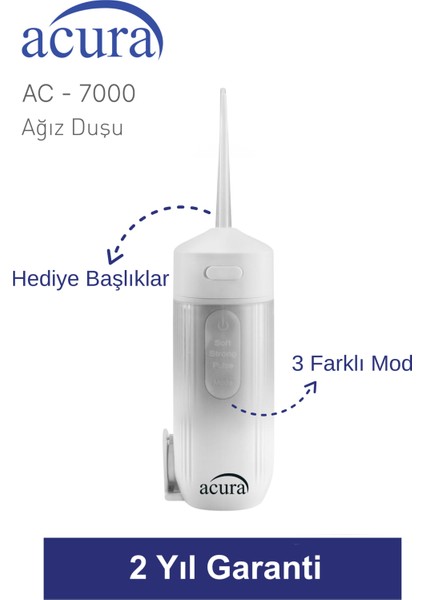 AC-7000 Şarjlı 4 Başlıklı Ağız Duşu fırsatları