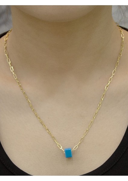 14 Ayar Altın Orta Büyük Ataş Zincir Kolye