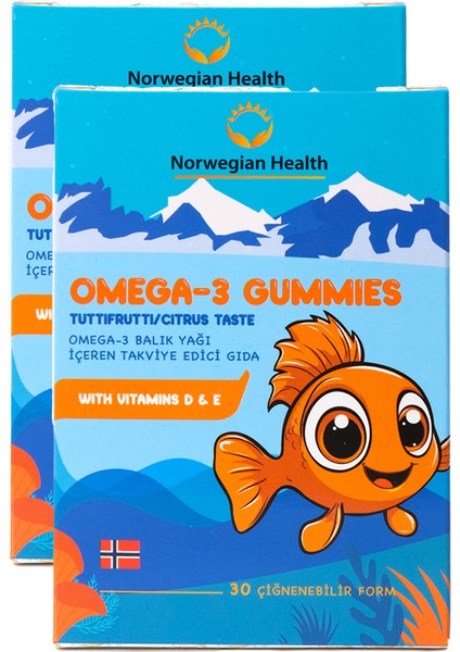 Çocuk Tutti Frutti Aromalı Omega-3 Gummies 30 Kapsül x 2ADET fiyatları