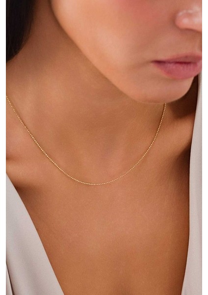 14 Ayar Altın Zarif Topçik Kolye fırsatları