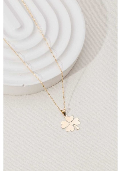 14 Ayar Altın Yonca Kolye modelleri