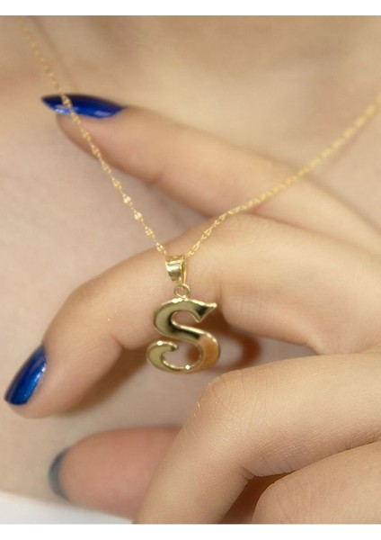 ZEYNEPLİ GOLD 14 Ayar Altın Şirin S Harfli Kolye fırsatları