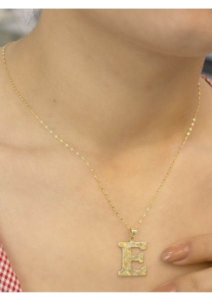 ZEYNEPLİ GOLD 14 Ayar Altın Press Füzyon E Harfli Kolye fiyatları